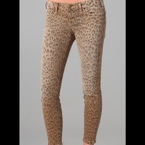 Current/Elliott Leopard Stiletto Jeans NWT